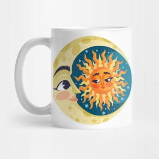 Sun Moon Stars Hand Drawn Mug